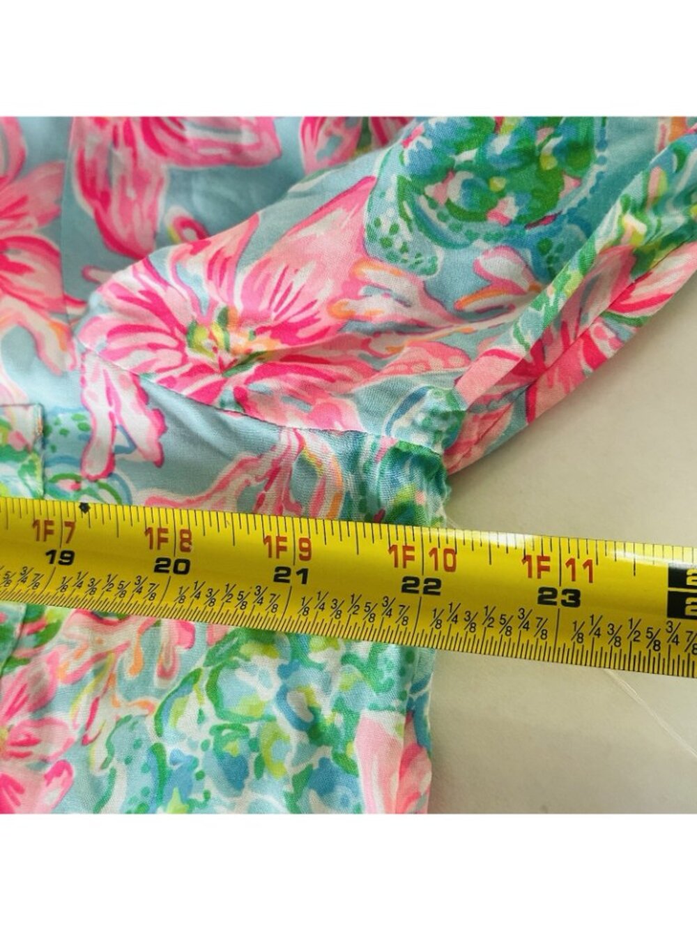 Lilly Pulitzer Skipper Popover Pink Blossom Suite Views Palm Trees Vibrant Sz XL - Picture 9 of 14